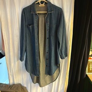 Denim Shirt Jacket- Vibrant 100% cotton made in the USA